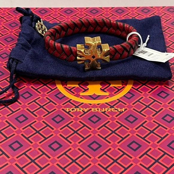 Tory Burch Roxanne Woven Leather Bracelet - Picture 3 of 9